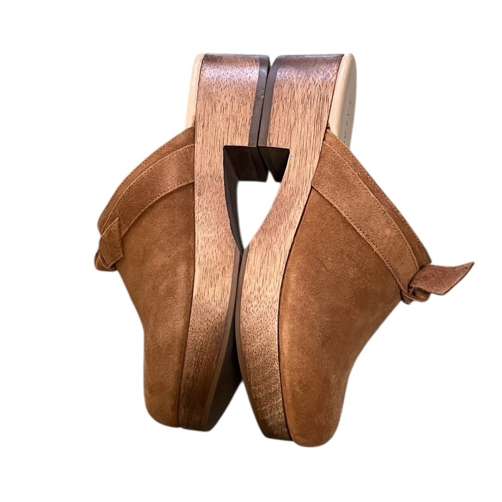 Talbots Winni tan suede clogs mules Made in Brazil - Picture 8 of 11